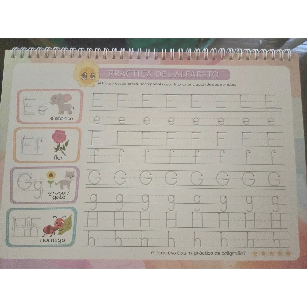 Magic Slotted Writing Practice for Kids Ages 3-8 (2Books + 4Pens) SPANISH
